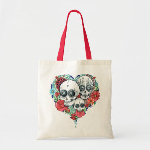 sugar skull day of the dead tote bag
