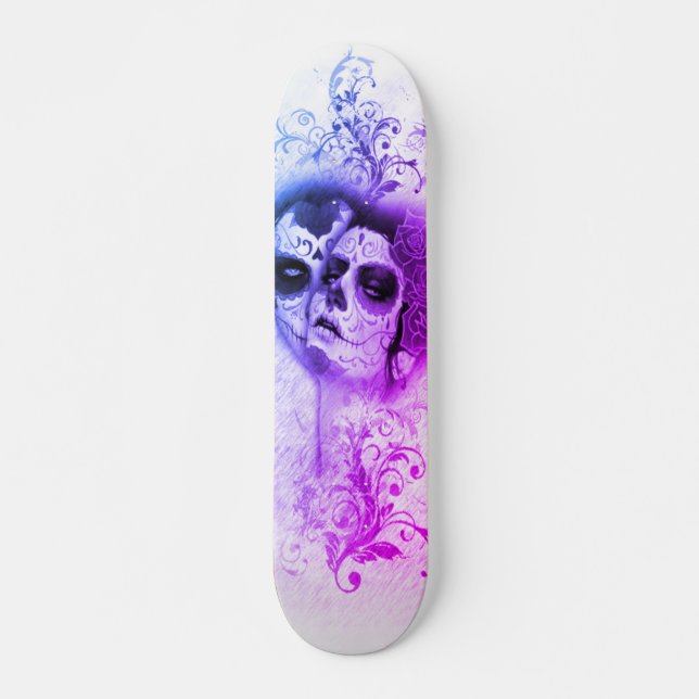 Sugar Skull Dead Love Deck Skateboard (Front)