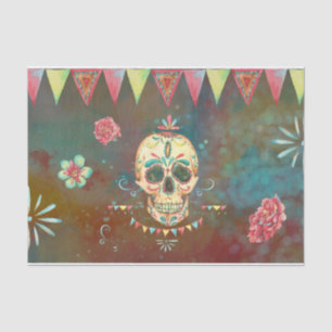 Sugar Skull Decoupage Paper 4 Dia De Los Muertos