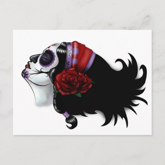 Sugar Skull Design Postcard (Front)