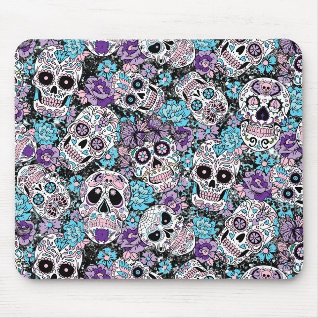 Sugar Skull, Dia de los Muertos #24 Mouse Pad (Front)