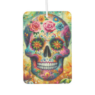 Sugar Skull Dia De Los Muertos Day of the Dead Car Air Freshener