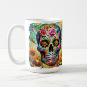 Sugar Skull Dia De Los Muertos Day of the Dead Coffee Mug