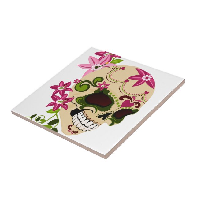 Sugar Skull [Día de Muertos] Tile (Side)