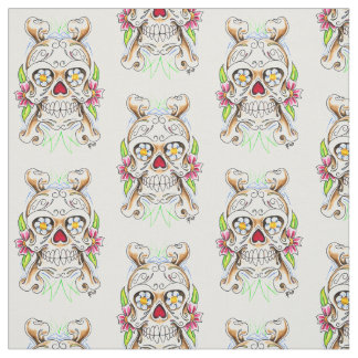 Sugar Skull Fabric