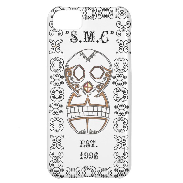 SUGAR SKULL & FILIGREE IPHONE CASE (Back)