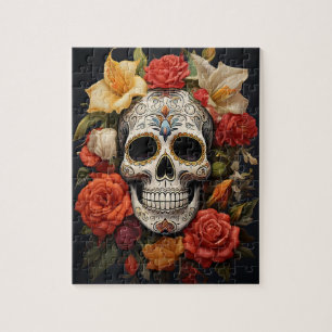 Sugar Skull Floral Puzzle