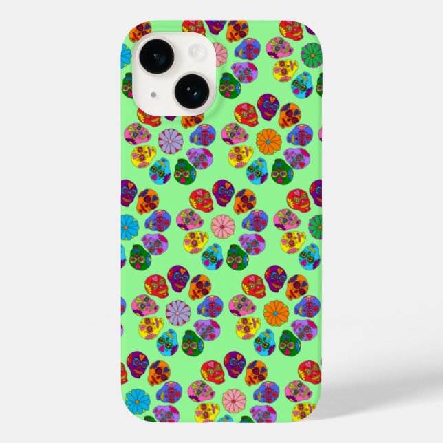 Sugar Skull Flower Case-Mate iPhone Case (Back)