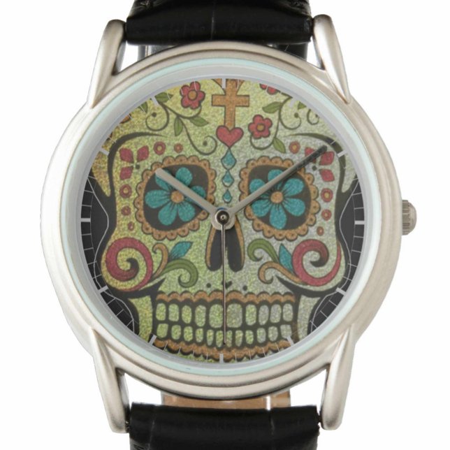 Sugar-Skull, Flower-Power Hippy or Gothic Style  Watch (Creator Uploaded)