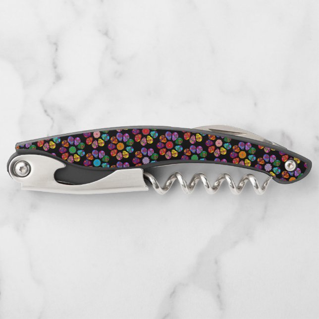 Sugar Skull Flowers Corkscrew (Front)