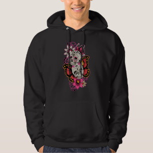 Sugar Skull Flowers Day Of The Dead Dia Muertos Id Hoodie