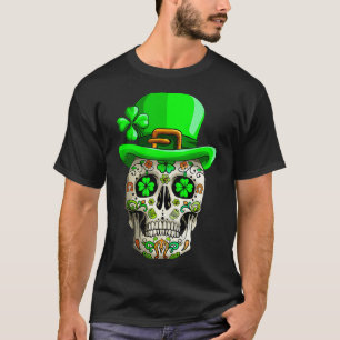 Sugar Skull Funny Saint Patricks Day of Dead  T-Shirt