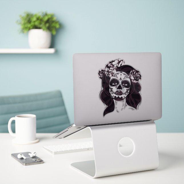 Sugar skull girl (Laptop On Desk)