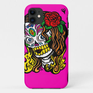 sugar skull girl Case-Mate iPhone case