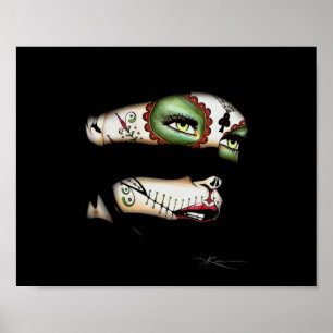 Sugar Skull Girl Poster 8x10"