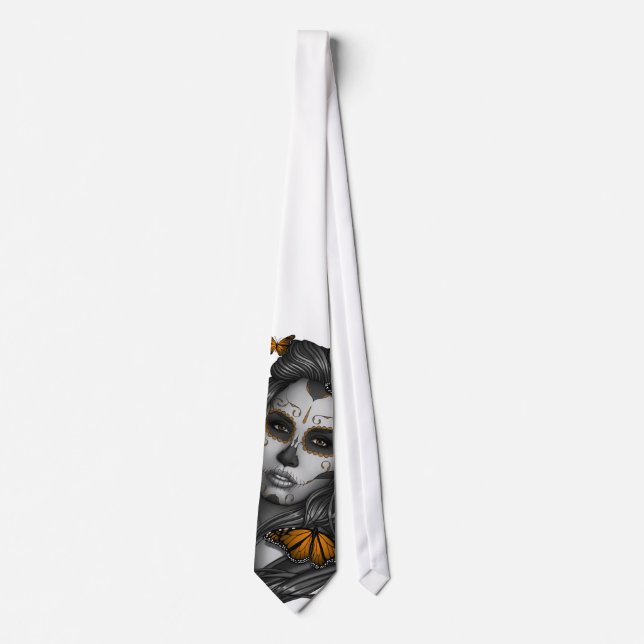 Sugar Skull Girl Tie (Front)