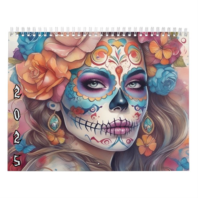 Sugar Skull Girls 2025 Dia De Los Muertos Calendar (Cover)