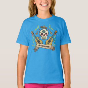 Sugar Skull & Guitars Dia de Muertos Sleeve Shirt