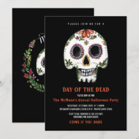 Sugar Skull Halloween Party Invitation
