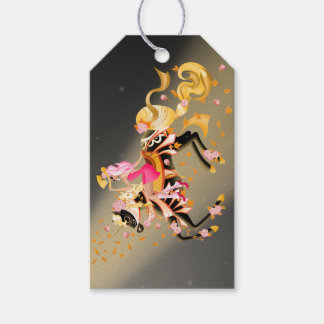 Sugar Skull Horse & Lady Black Yellow Gift Tags