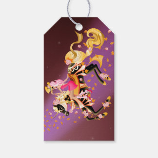 Sugar Skull Horse & Lady red rosa Gift Tags