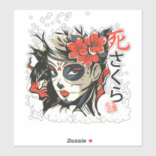 Sugar Skull Japanese Art