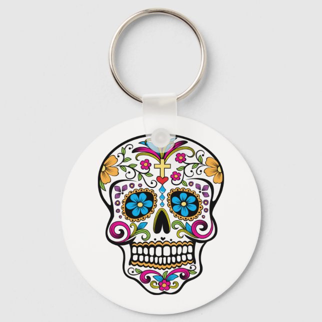 Sugar Skull Key Ring (Front)