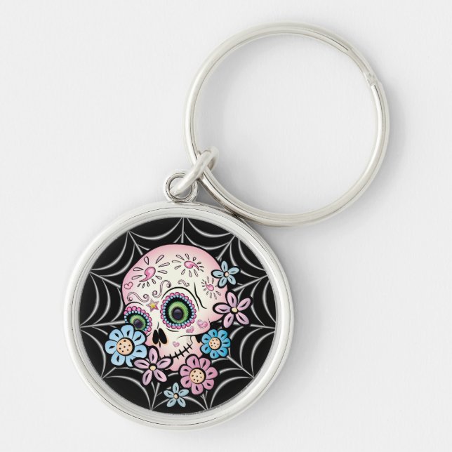 Sugar Skull Key Ring (Front)