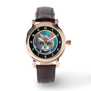 Sugar Skull Kitty Watch