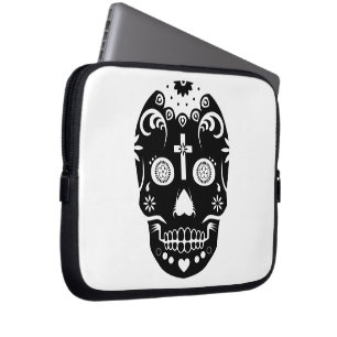 sugar skull laptop sleeve