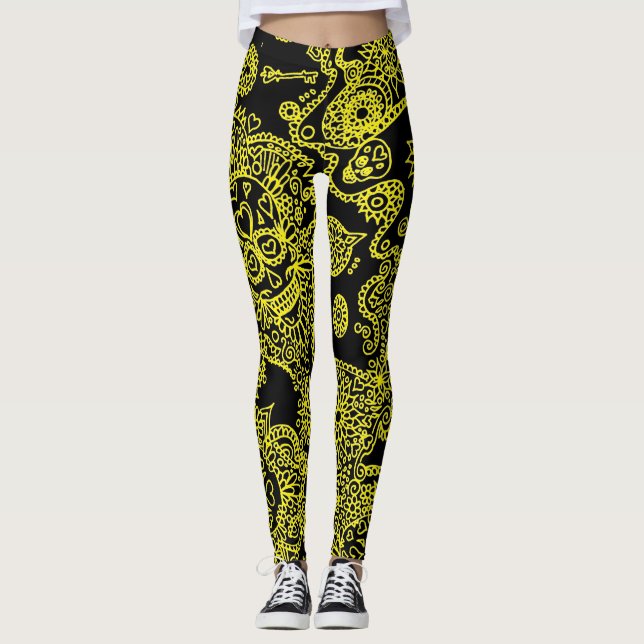 Sugar Skull Leggings (Front)