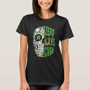 Sugar Skull Leprechaun Hat St Patricks Day Of Dead T-Shirt