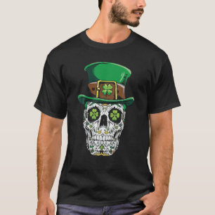 Sugar Skull Leprechaun - St Patrick's Day T-Shirt