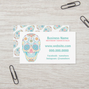 Sugar Skull Lula Fashion Retailer Business Card