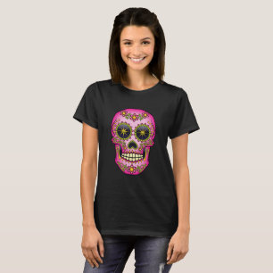 Sugar Skull Magenta Floral T-Shirt
