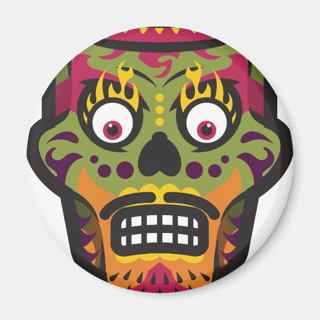 Sugar Skull Magnet (Front)