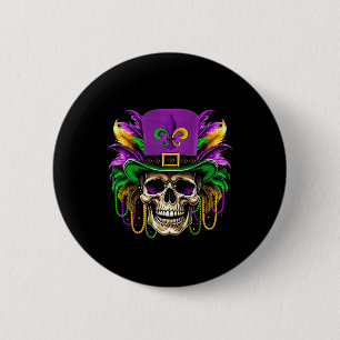 Sugar Skull Mardi Gras Costume Men Women Kids Mard 6 Cm Round Badge