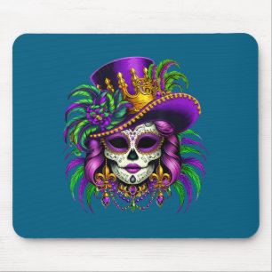 Sugar Skull Mardi Gras For Artwork Mouse Pad