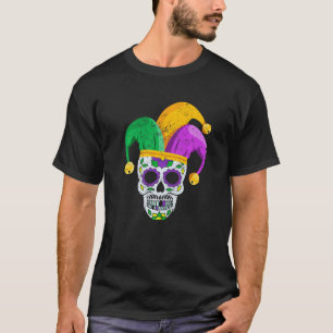 Sugar Skull Mardi Gras Party Apparel Men Women Kid T-Shirt