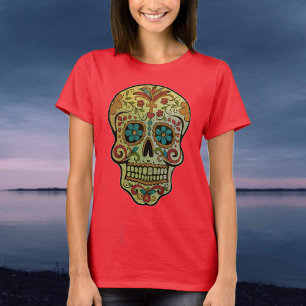 Sugar Skull Mexican Art Style T-Shirt