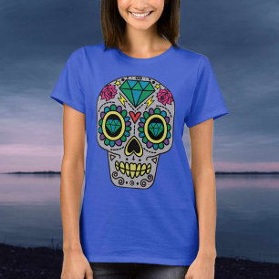 Sugar Skull Mexican Art Style T-Shirt