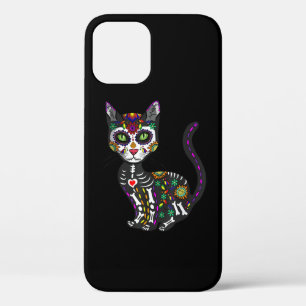Sugar Skull Mexican Cat Halloween Day Of The Dead iPhone 12 Pro Case