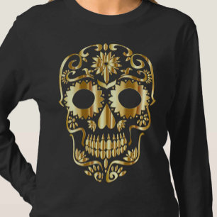 Sugar Skull Mexican Day of the Dead Cultural Art T-Shirt