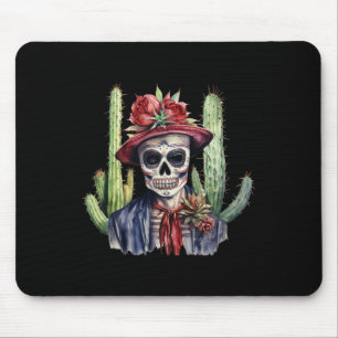 Sugar Skull Mexican Flag Cinco De Mayo Dia De Los Mouse Pad