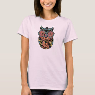Sugar Skull Owl Colour T-Shirt