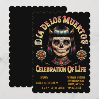 Sugar Skull Party Invite - Dia De Los Muerto