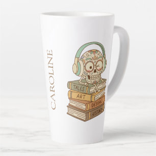 Sugar Skull Passionate About Reading Latte Mug