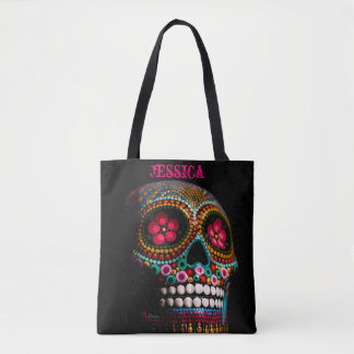 Sugar Skull Personalized Tote Bag