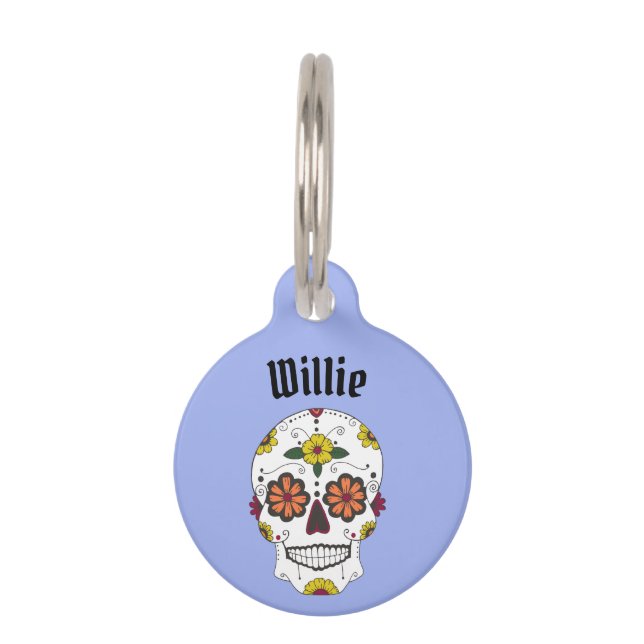 Sugar Skull Pet Tag (Front)