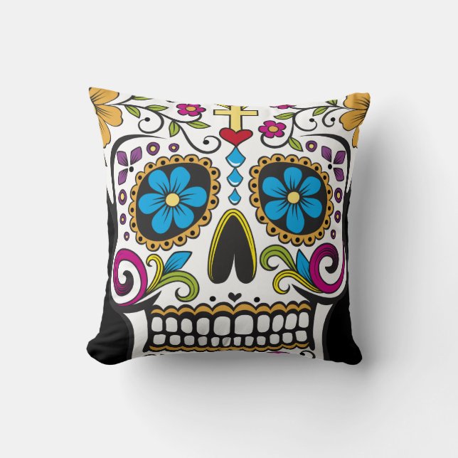 Sugar skull Pillow (Front)